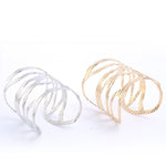 FLDZ Hollow Widening Bangle Metal Bracelets