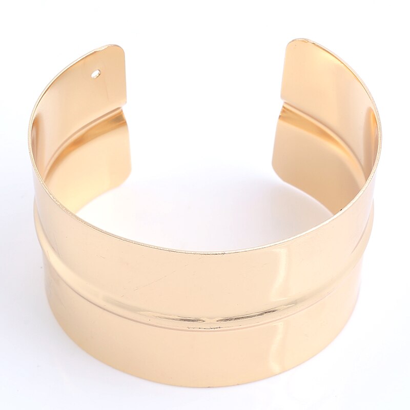 FLDZ New Retro Wide Surface Hollow Gold Open Bracelets