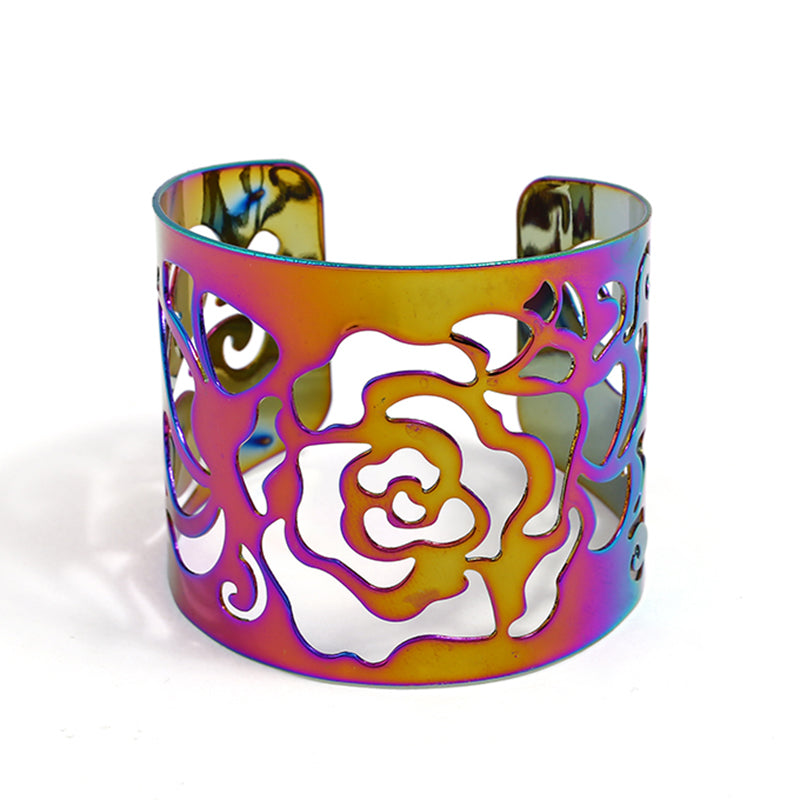 FLDZ Fashion New Round Rose Flower Pattern Bracelet