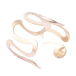FLDZ Fashion Hollow Open Irregular Bending Bangle Gold Silver Bracelets