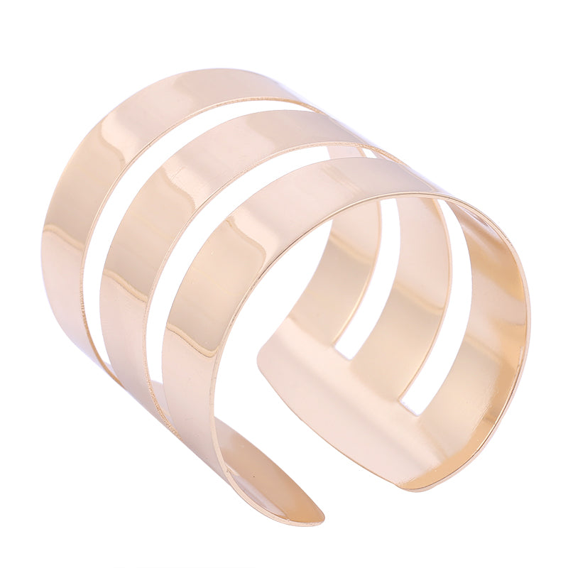 FLDZ 2019 New Wide Surface Women Hollow Gold Open Bracelets