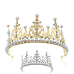 FLDZ 2019 New Bridal Wedding Pearl Gold Crown Bride