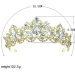 FLDZ Crown Bride Head Piece Tiara Headband