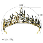 FLDZ 2019 Bridal Wedding Gold Crown Bride Head