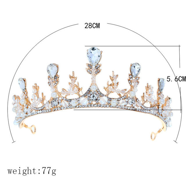 FLDZ 2019 Delicate Leaf Bridal Wedding Silver Crown Bride Head