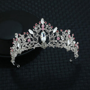 FLDZ 2019 Delicate Leaf Bridal Wedding Silver Crown Bride Head