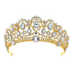 FLDZ 2019 Bridal Wedding Gold Crown Bride Head
