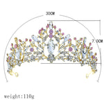 FLDZ 2019 Bridal Wedding Gold Crown Bride Head