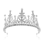 Vintage Gold Crystal Flowers Beads Rhinestone Queen Crowns