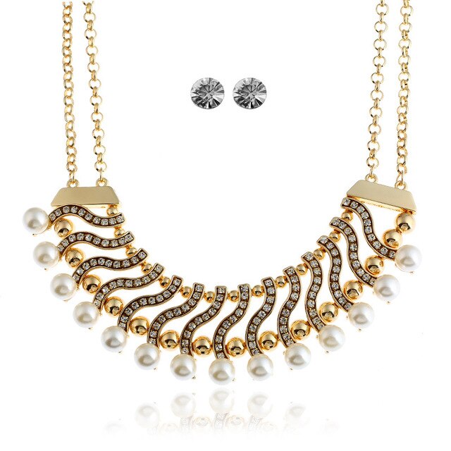 Women's necklace fashion exaggerated wild crystal necklace