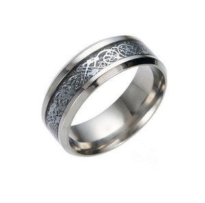 1pc Fashion Classic Silver Dragon Jewelry Ring