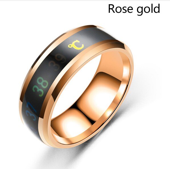 Intelligent Thermometer Temperature Ring Couple rings