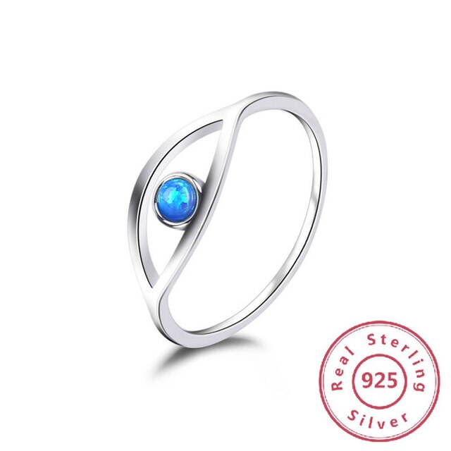 Blue Turquoise 925 Sterling Silver Ring