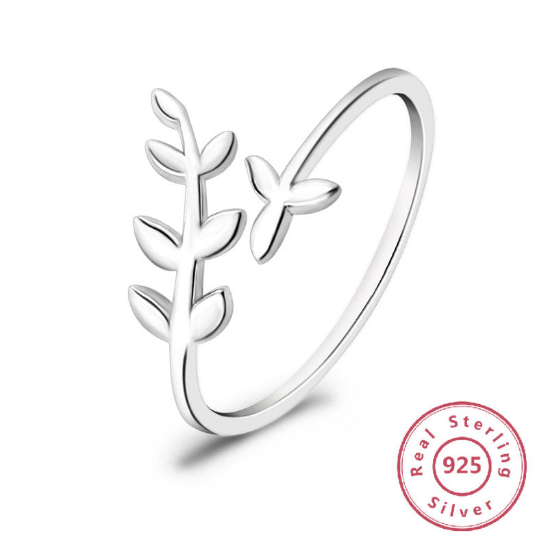 2019 Women's Fashion Leaf Jewelry 925 Sterling Silver