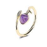 Fashion ladies Gold Color Plated Stone Rings