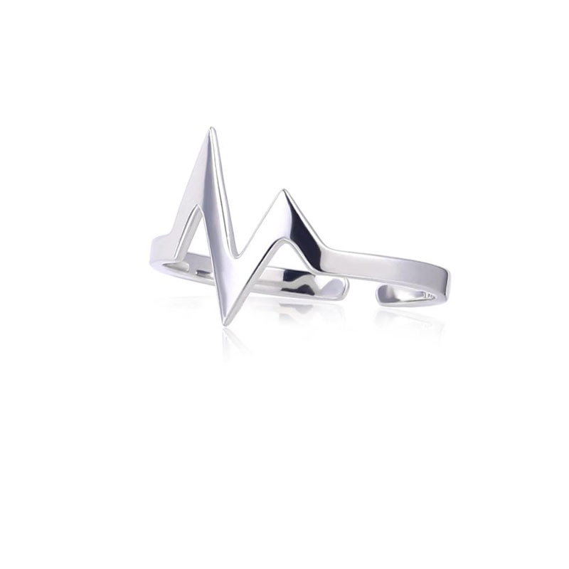 2019 Women's Simple Design Pulse Lightning Open Thumb Rings