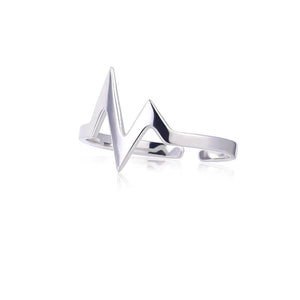 2019 Women's Simple Design Pulse Lightning Open Thumb Rings